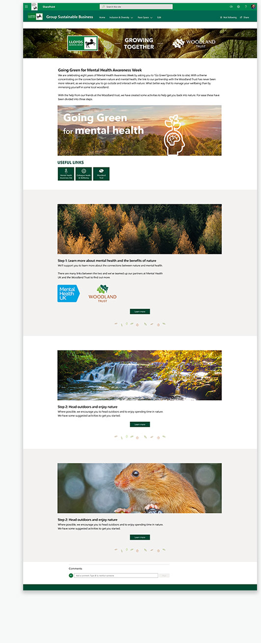 The Woodland Trust Going Green for Mental Health
